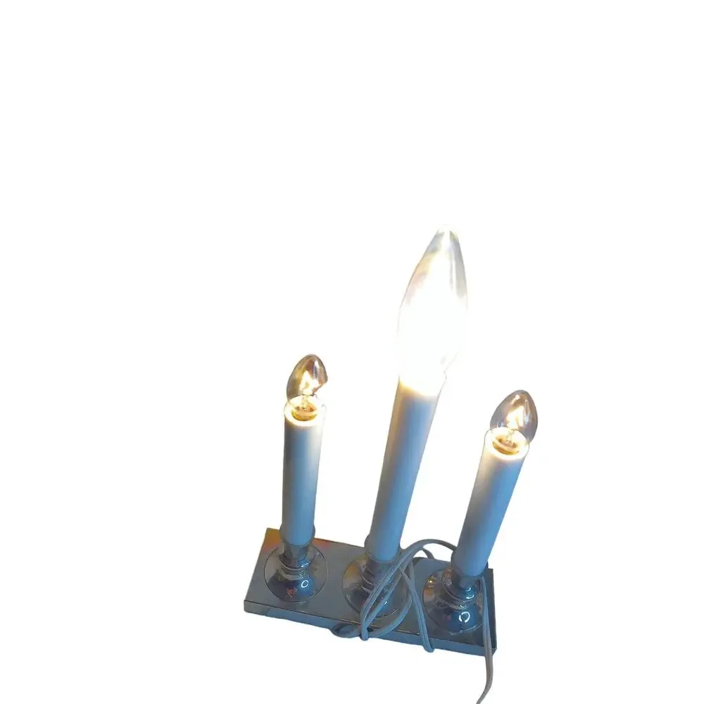 Vintage Frank's Holiday Lights 3-Lite Electric Christmas Window Candolier
